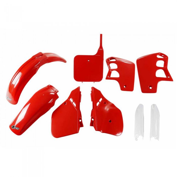 [해외]UFO Honda CR 500 1989-1990 HOKIT091F-061 Fork Protectors & 오토바이 플라스틱 키트 9140864809 Red