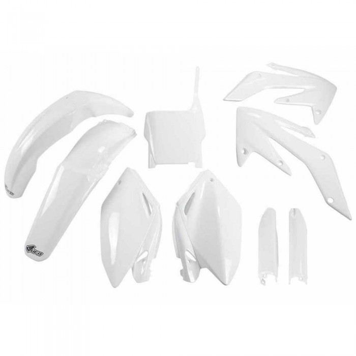 [해외]UFO Honda CRF 250R 2004-2005 HOKIT104F-041 Fork Protectors & 오토바이 플라스틱 키트 9140864844 White