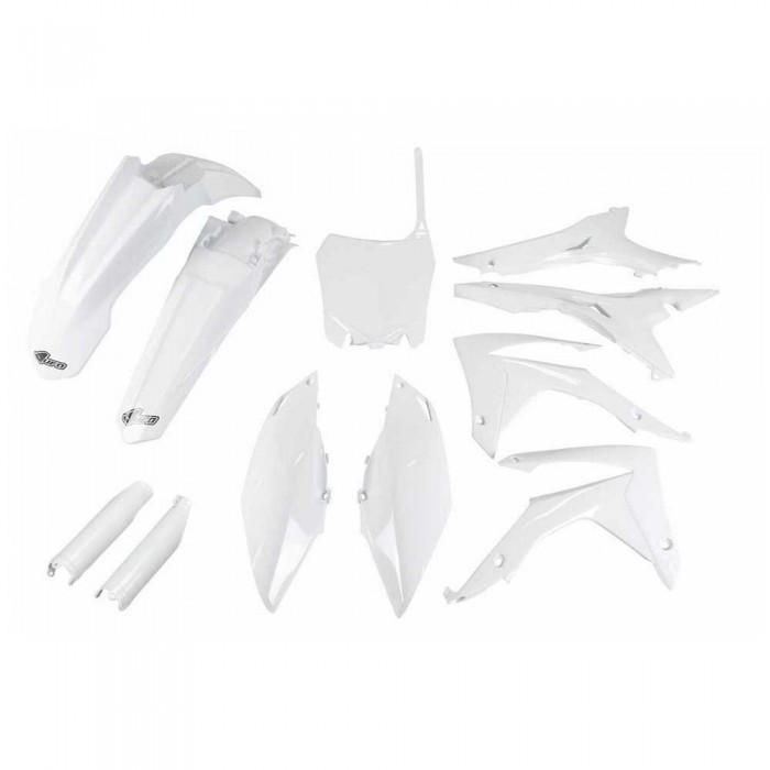 [해외]UFO Honda CRF 250R/450R 2014-2017 With Airbox Cover USA HOKIT122F-041 Fork Protectors & 오토바이 플라스틱 키트 9140864889 White