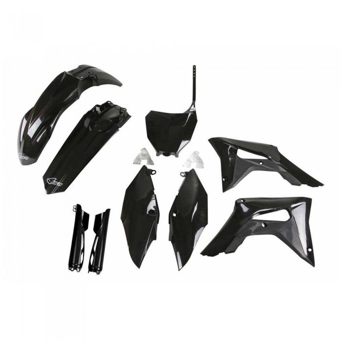 [해외]UFO Honda CRF 250R/450R 2018-2021 HOKIT119F-001 Fork Protectors & 오토바이 플라스틱 키트 9140864892 Black