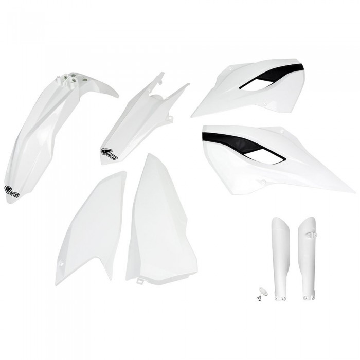 [해외]UFO Husqvarna TE/TX/FE 2015-2016 HUKIT615F-041 Fork Protectors & 오토바이 플라스틱 키트 9140865122 White