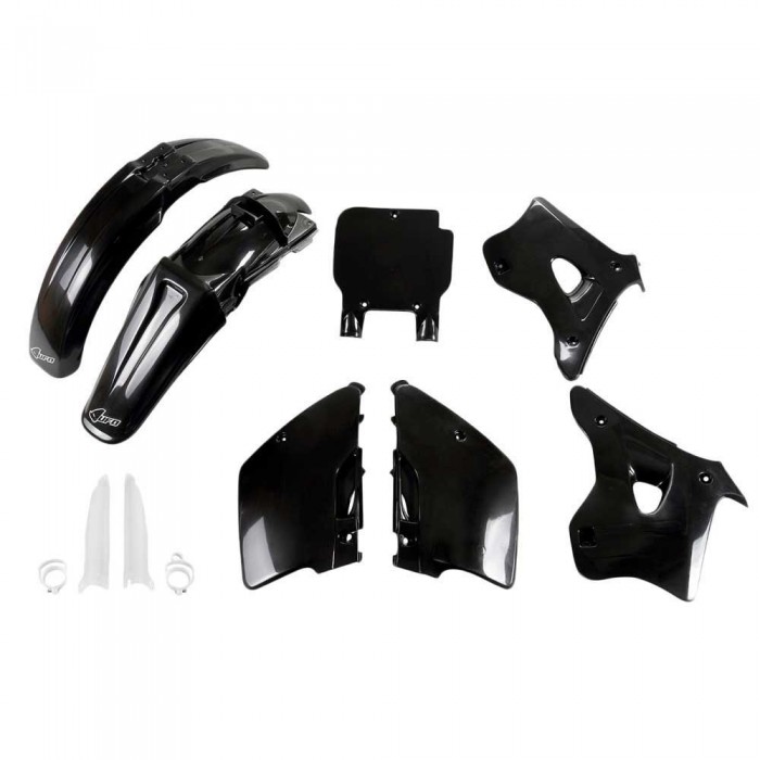 [해외]UFO Kawasaki KX 125/250 1994-1995 KAKIT193F-001 Fork Protectors & 오토바이 플라스틱 키트 9140865459 Black