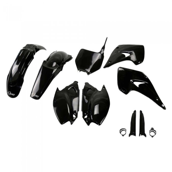 [해외]UFO Kawasaki KX 125/250 2003-2003 KAKIT230F-001 Fork Protectors & 오토바이 플라스틱 키트 9140865465 Black