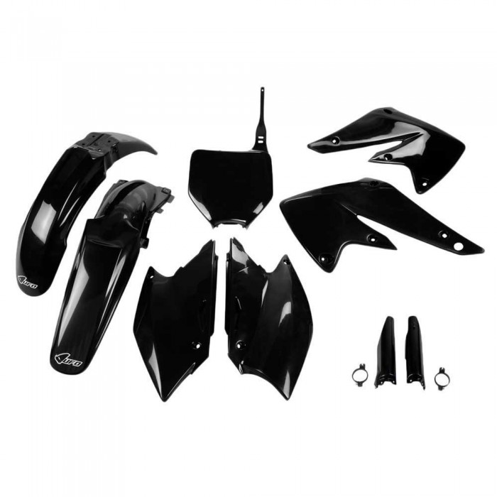 [해외]UFO Kawasaki KXF 250 2004-2005 KAKIT203F-001 Fork Protectors & 오토바이 플라스틱 키트 9140865494 Black