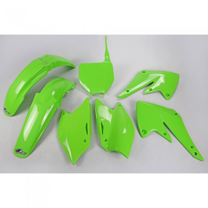 [해외]UFO Kawasaki KXF 250 2004-2005 KAKIT203F-026 Fork Protectors & 오토바이 플라스틱 키트 9140865495 Green