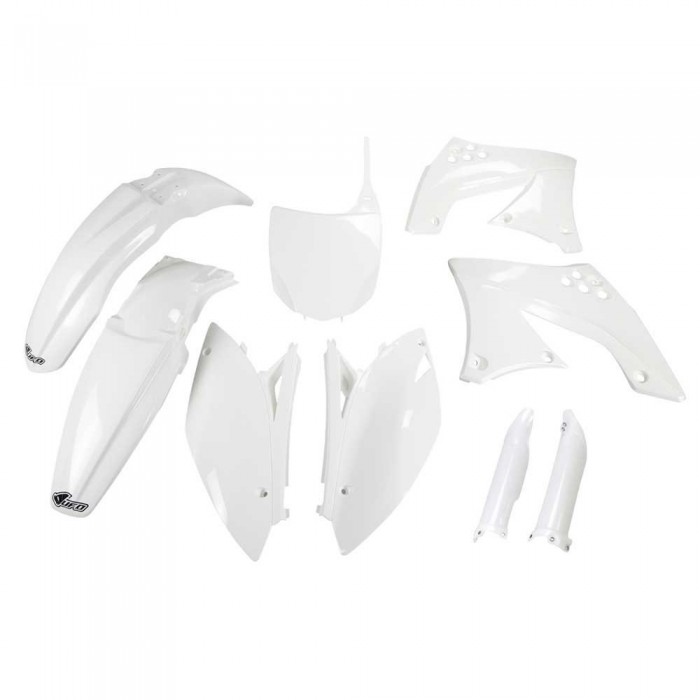 [해외]UFO Kawasaki KXF 450 2009-2011 KAKIT213F-047 Fork Protectors & 오토바이 플라스틱 키트 9140865567 White