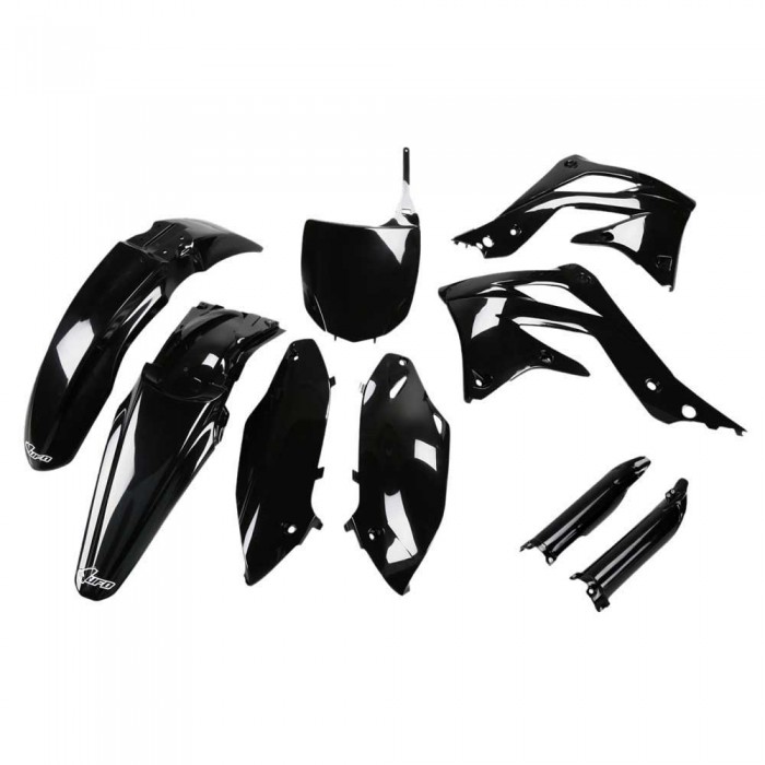 [해외]UFO Kawasaki KXF 450 2012-2012 KAKIT217F-001 Fork Protectors & 오토바이 플라스틱 키트 9140865572 Black