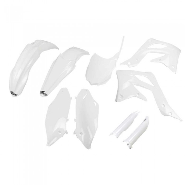 [해외]UFO Kawasaki KXF 450 2013-2015 KAKIT220F-047 Fork Protectors & 오토바이 플라스틱 키트 9140865579 White