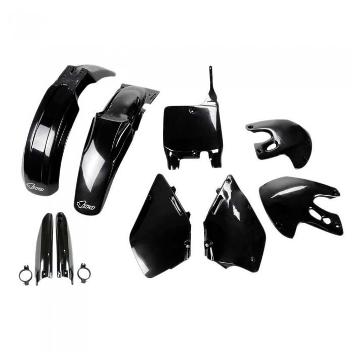 [해외]UFO Suzuki RM 125/250 1999-2000 SUKIT400F-001 Fork Protectors & 오토바이 플라스틱 키트 9140866257 Black