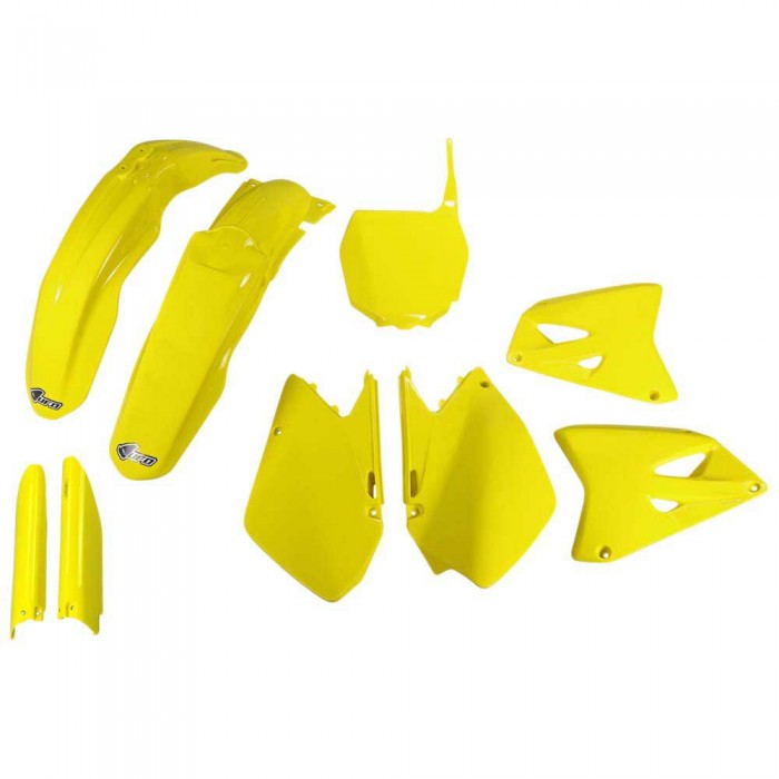 [해외]UFO Suzuki RM 125/250 2006-2024 No USA SUKIT406F-102 Fork Protectors & 오토바이 플라스틱 키트 9140866262 Yellow