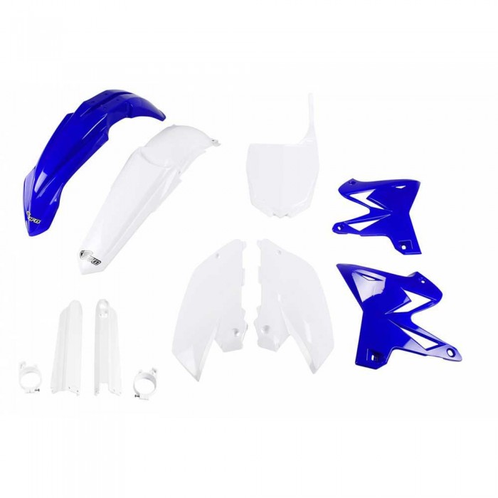 [해외]UFO Yamaha YZ 125/250 2002-2004 Restyling YAKIT328F-999W Fork Protectors & 오토바이 플라스틱 키트 9140866600 Original