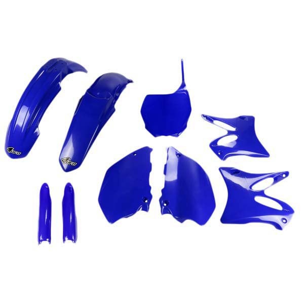 [해외]UFO Yamaha YZ 125/250 2008-2014 No USA YAKIT302F-089 Fork Protectors & 오토바이 플라스틱 키트 9140866634 Blue