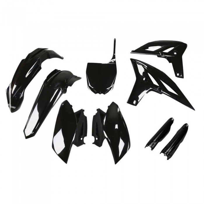 [해외]UFO Yamaha YZF 250 2011-2013 YAKIT316F-001 Fork Protectors & 오토바이 플라스틱 키트 9140866661 Black