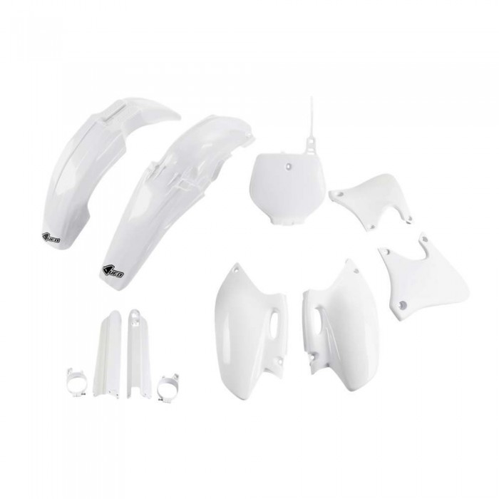 [해외]UFO Yamaha YZF 400 1998-1999 YAKIT290F-046 Fork Protectors & 오토바이 플라스틱 키트 9140866695 White