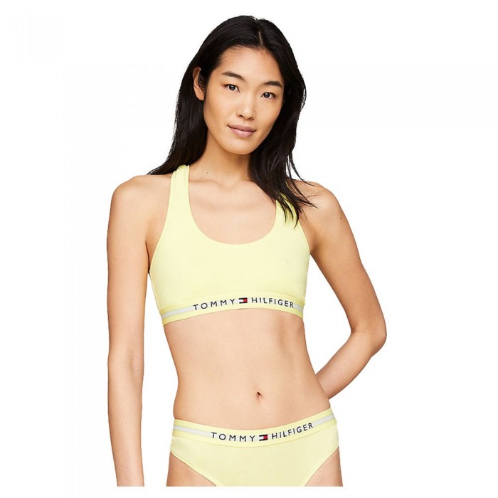 [해외]타미힐피거 UW0UW04143 Unlined Bralette 스포츠 브라 140372723 Yellow Tulip