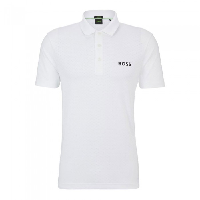 [해외]BOSS Paddy 테크 반팔 폴로 셔츠 140533930 White