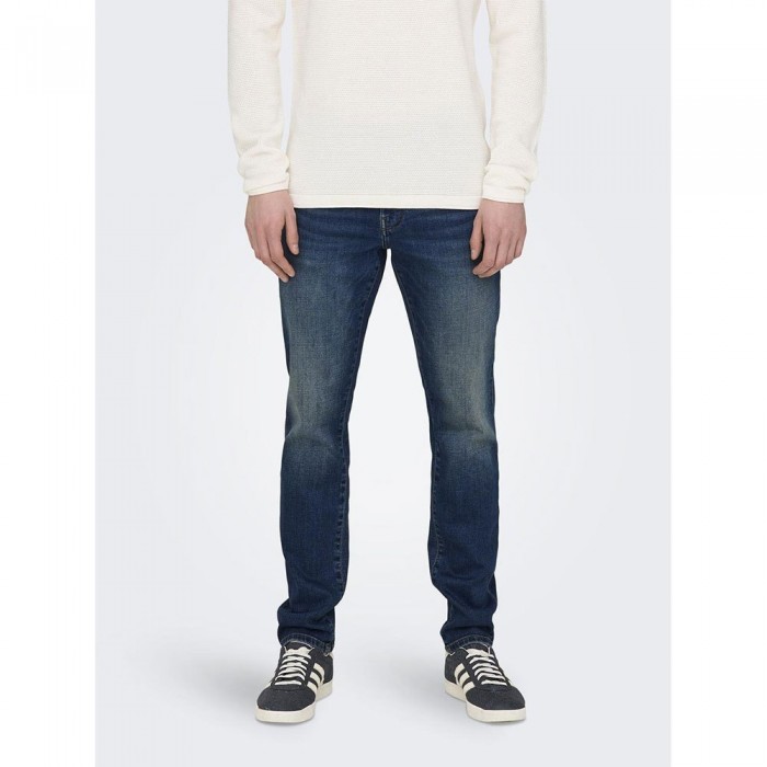 [해외]ONLY & SONS Loom One Dmbd 6817 Tai Slim Fit 청바지 140860739 Dark Medium Blue Denim