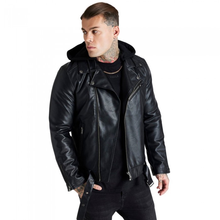 [해외]SIKSILK Hooded Detail Biker 자켓 140742660 Black