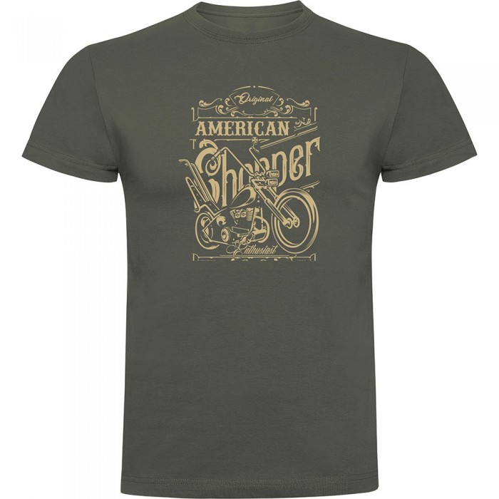 [해외]KRUSKIS American Chopper 반팔 티셔츠 9140965406 Dark Army Green