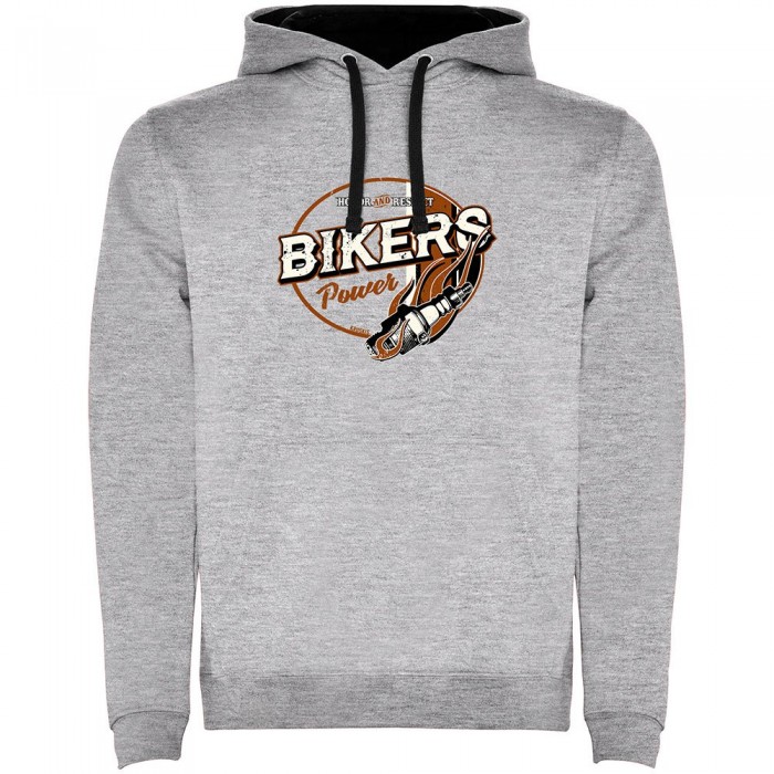 [해외]KRUSKIS Bikers 파워 Two Colour 후드티 9140965649 Heather Grey / Black