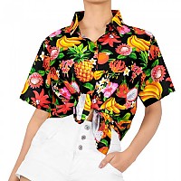 [해외]HAPPY BAY 하와이안 셔츠 Don´t Give A Fig 140949170 Black Beauty