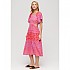 [해외]슈퍼드라이 민소매 롱 드레스 Printed Cut Out 140964624 Shibori Layer Pink
