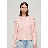 [해외]슈퍼드라이 스웨터 Vintage Dropped Shoulder Cable 140964672 Barely Pink