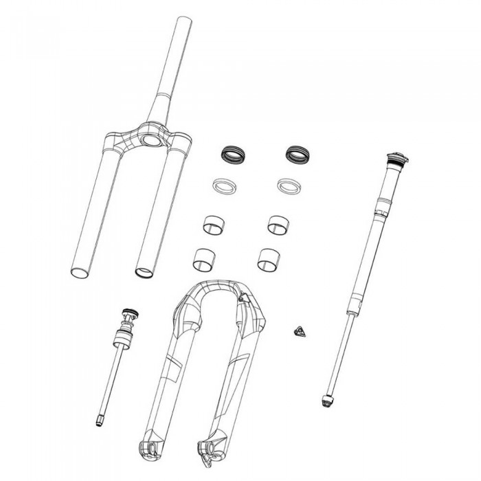 [해외]락샥 포크 스프링 이중 위치 에어 키트 180 Mm 27/29 Lyrik C1-C3 Yari B2-B3 1140995509 Multicolor