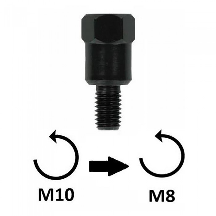 [해외]BCR M10X1.25 Lh Upper > M8X1.25 Lh Lower 미러 어댑터 1140992777 Black