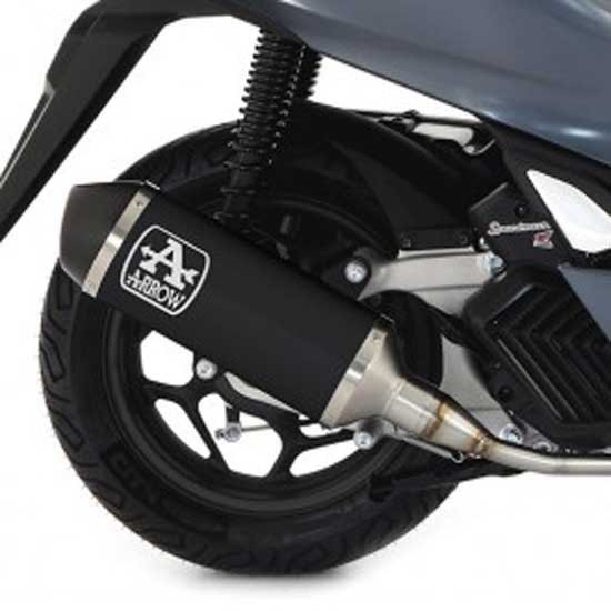 [해외]ARROW Urban Aluminium Dark With Carbon End Cap Honda PCX 125 ´21 인증된 머플러 9140449300 Black