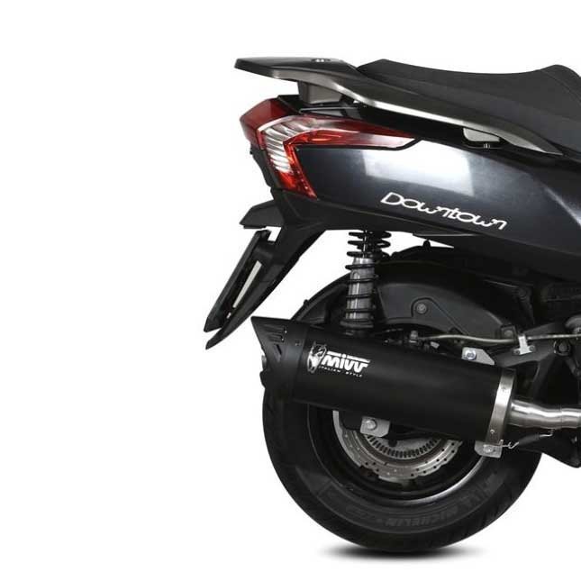 [해외]MIVV Mover Kymco Downtown 300 2009-17 MV.KY.0003.LV 전체 배기 시스템 형식 승인 9141006961 Black