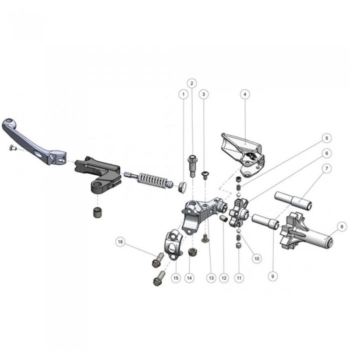 [해외]RENTHAL 클러치 레버 텐셔닝 키트 Intellilever 871158 LV-129 9138538185 Silver