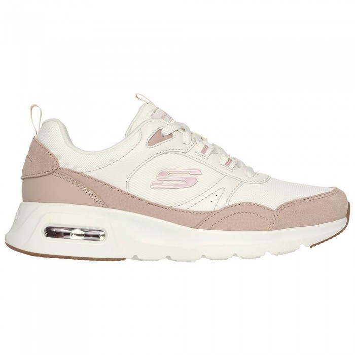 [해외]스케쳐스 Skech-Air Court 운동화 140624583 Natural / Taupe Leather / Natural Mesh / Pink Trim