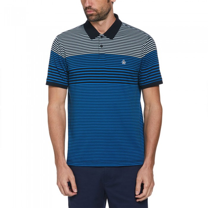 [해외]ORIGINAL PENGUIN Int Eng Stripe 반팔 폴로 셔츠 140959667 Dark Sapphire