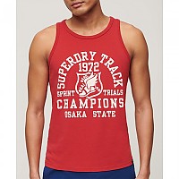 [해외]슈퍼드라이 Track & Field Ath Graphic 민소매 티셔츠 140588821 Ferra Red Marl