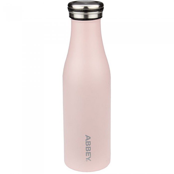 [해외]ABBEY 마시는 병 이중벽 Victoria 450ml 3138098580 Light Pink / Silver