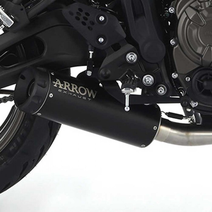 [해외]ARROW Rebel With Aluminium Dark End Cap Yamaha XSR700 ´21-22 인증된 머플러 9140449089 Black