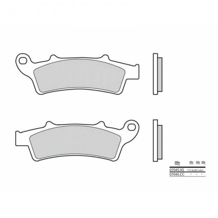 [해외]BREMBO 07045 유기 브레이크 패드 9140880873 Black