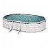 [해외]GRE POOLS Finland oval 610x375x120 cm 지상 강철 벽 수영장 6140951741 Grey / White