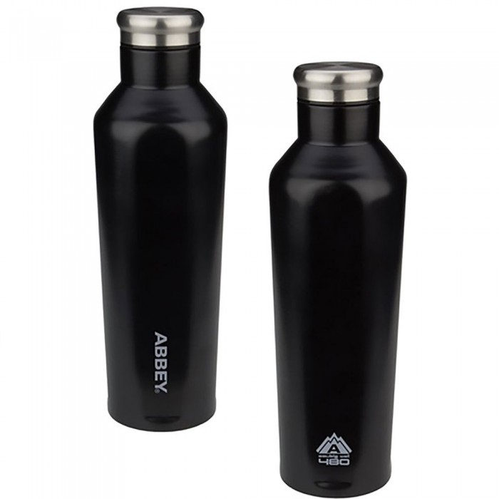 [해외]ABBEY Godafoss Double Walled 병 480ml 12138098575 Black / Silver