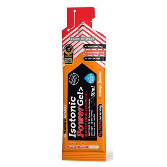 [해외]NAMED SPORT Isotonic 파워 60 ml Orange 에너지 젤 상자 24 단위 12140936050 Multicolor