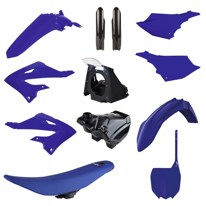 [해외]POLISPORT OFF ROAD MX Full Restyling Yamaha YZ125/250 02-21 - 22 91571 오토바이 플라스틱 키트 9140957341 Blue / Black