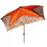 [해외]AKTIVE 기울어질 수 있는 돛대가 있는 비치 파라솔 Starfish Ø180cm UV40 6140969500 Orange / Brown