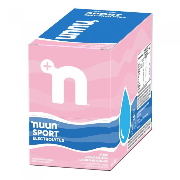 [해외]NUUN Sport 발포성 전해질 음료 정제 상자 딸기 레모네이드 10정 x 8 단위 6140924851