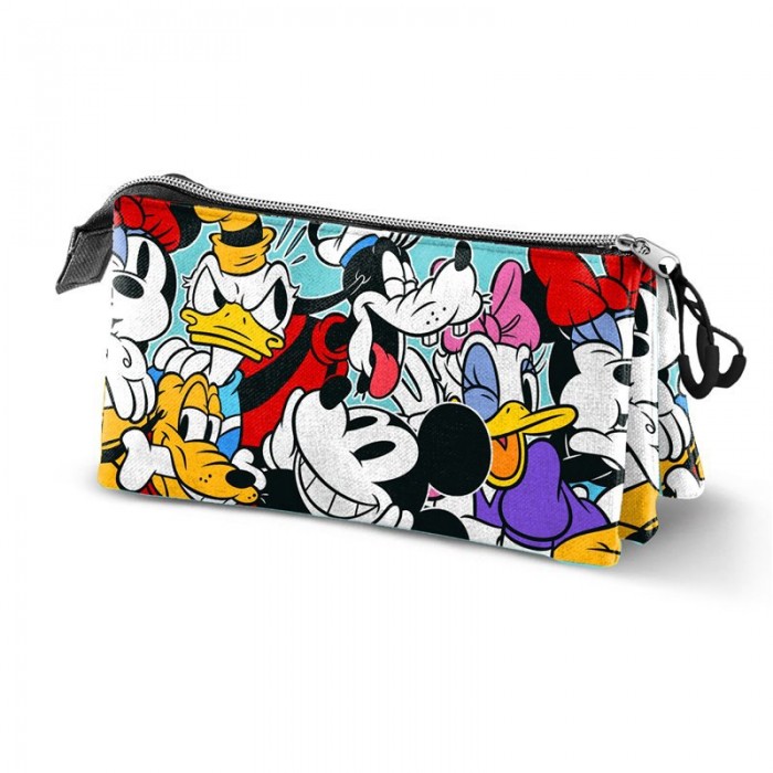 [해외]DISNEY Mickey Mouse Squares Triple Fan 2.0 연필통 14139857015 Multicolor