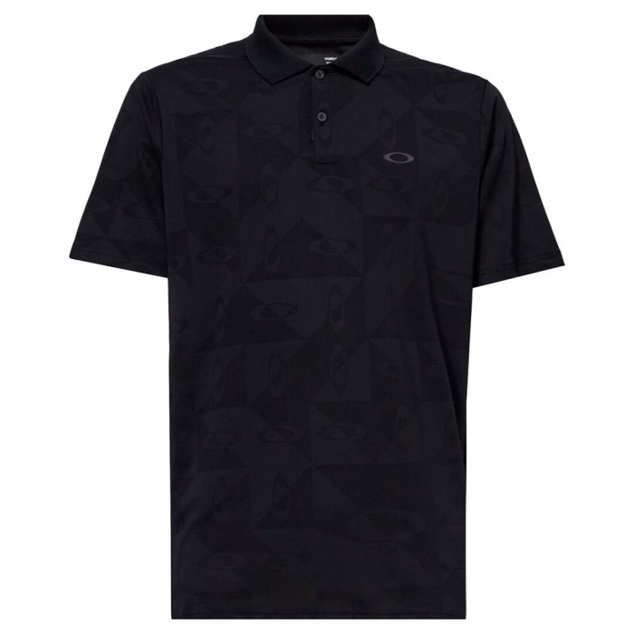 [해외]오클리 APPAREL Contender Pro Icon 반팔 폴로 셔츠 14138590468 Ellipse Pattern Black