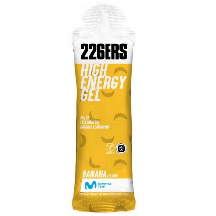 [해외]226ERS High Energy 76g 에너지 젤 상자 바나나 24 단위 1138250019 Yellow