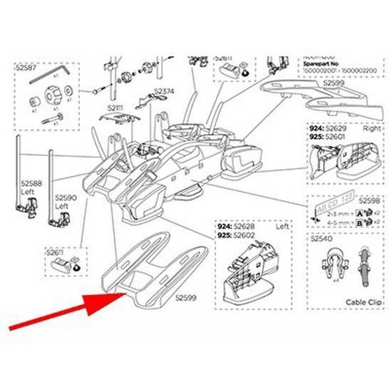 [해외]툴레 Suppport Wheel 2 Bike 924/927 Spare Part 1136934407 Black