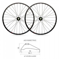 [해외]BLACKJACK Ready 27.5´´ 6B Disc Tubeless MTB 휠 세트 1141201136 Black