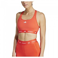 [해외]아디다스 Techfit Medium 미디엄 임팩트 스포츠 브라 1141126616 Bright Red